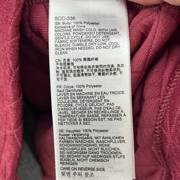 Marmot Sweatshirt Womens M Burgundy Red Annie Quilted Cowlneck Pullover Gorpcore - Picture 13 of 15